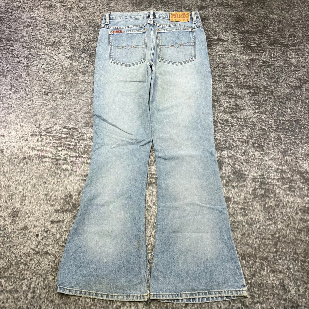 VTG Mudd Jeans Low Rise Flare Womens 11 (30x32) Bell Bottom Hippie Western Y2K